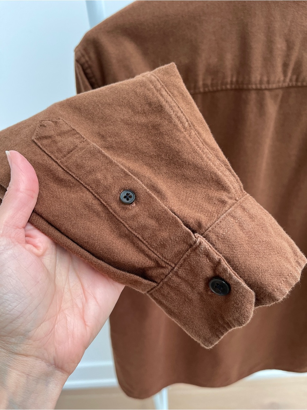 Frank and Oak yak wool flannel shirt M long sleeve organic cotton button up fall - Picture 8 of 10